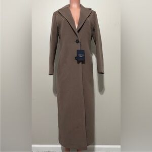 Cinzia Rocca Icons Long Sleeve Taupe Coat